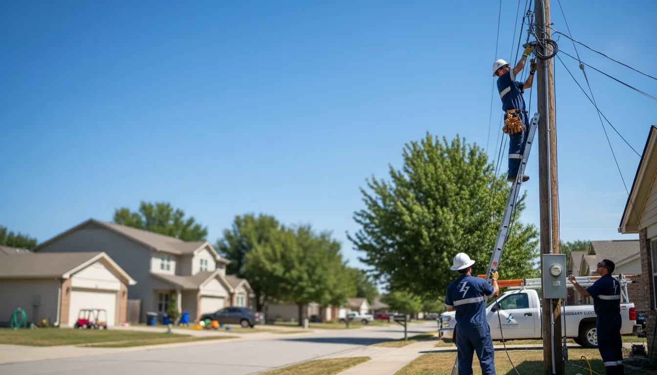 Residential electrician providing installation services in Casco, ME